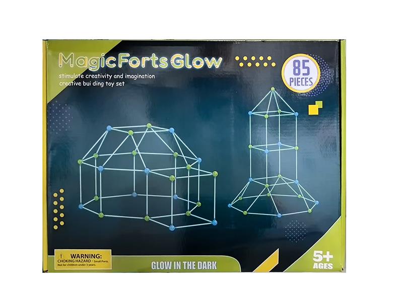 85PCS Glow In The Dark Tent Building Blocks