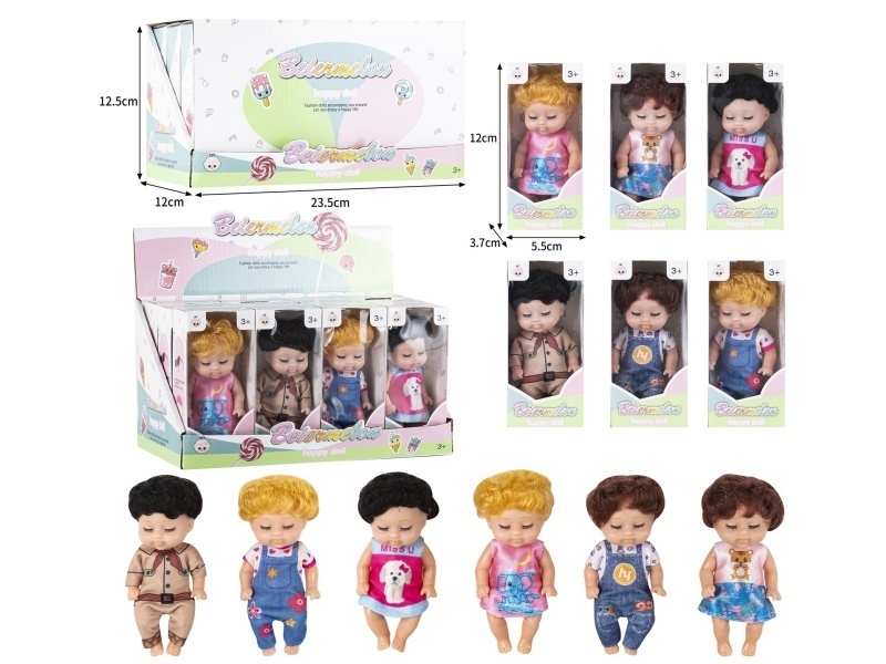 4-Inch Solid Sleeping Dolls (12-Piece Set)