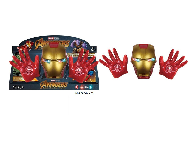 Iron Man's Mask With Lights + Gloves