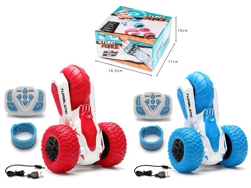2.4G Programming Watch Remote Control Three Wheels Stunt Car