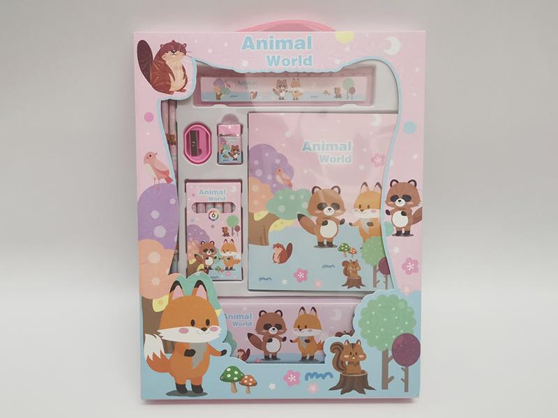 Animals World Stationery Set