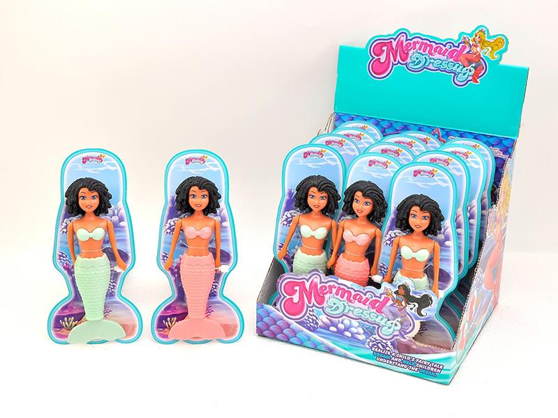Wind Up Wag Tail Pearly Lustre Mermaid Set(7 Inch)12PCS