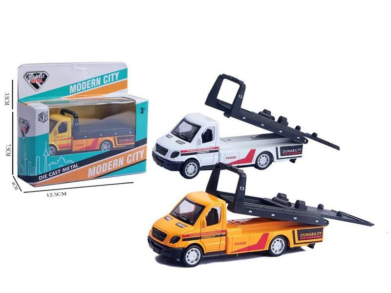 1:38 Pull Back Alloy Benz Trailer