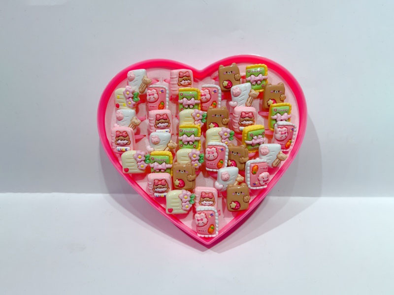 36 Heart-Shaped Peach Box Rings36 Heart-Shaped Peach Box Rings