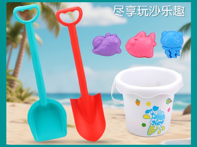 A 6-Piece Ice Cream Beach Bucket Set