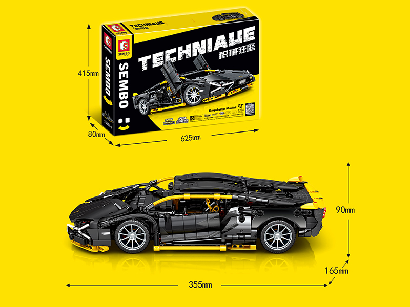 Sports Car Model Building Blocks 1254pcs
