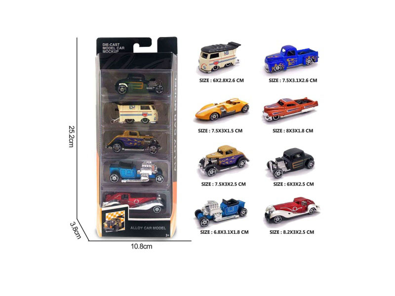 5 1:64 Alloy Vintage Cars In Boxes