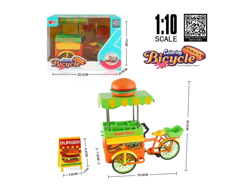 1:10 Alloy Fast Food Bicycle (Hamburger)