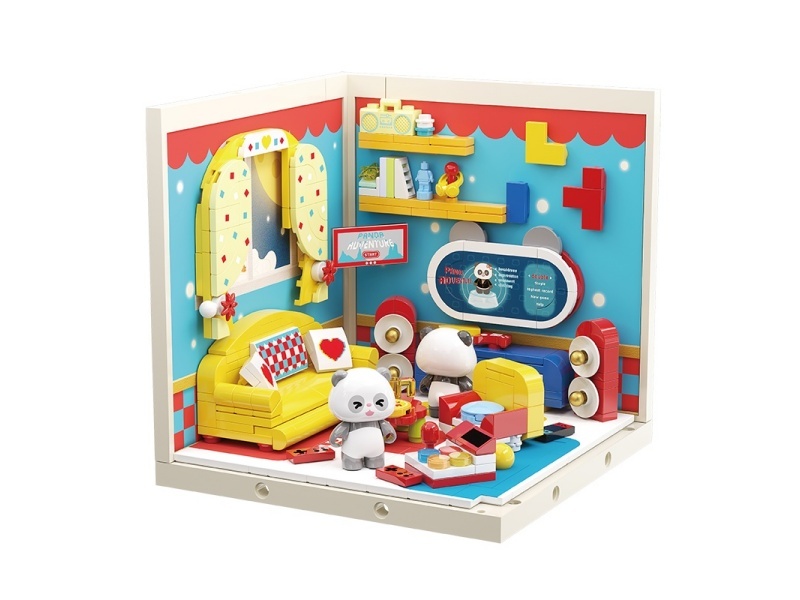 Building Blocks: Panda Fun Game Room