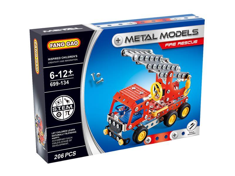 DIY Metal Models Aerial Ladder Truck  206PCS