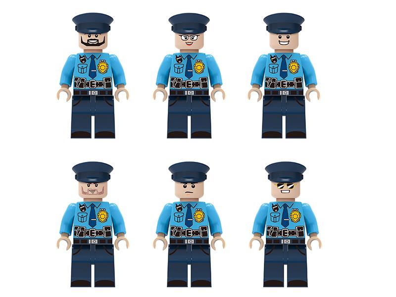 Policeman Building Blocks Figures Toys