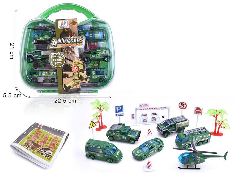 1:64 Slide Alloy Military Truck Set