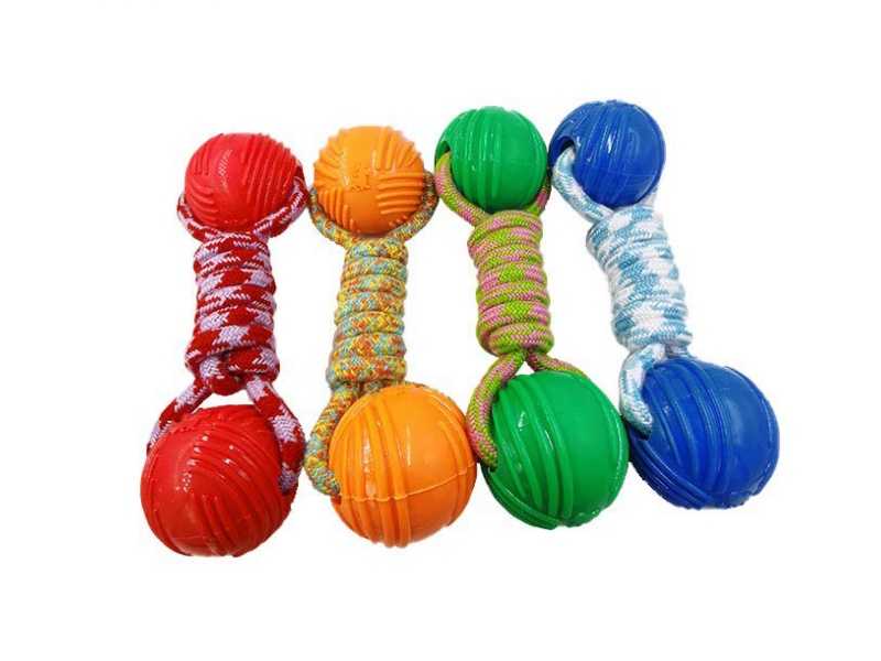 Cotton Rope Double-Ended Textured Rugby Pet Toy