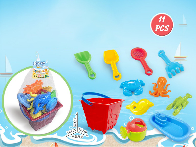 Castle Bucket With Beach Accessories (11)Pcs