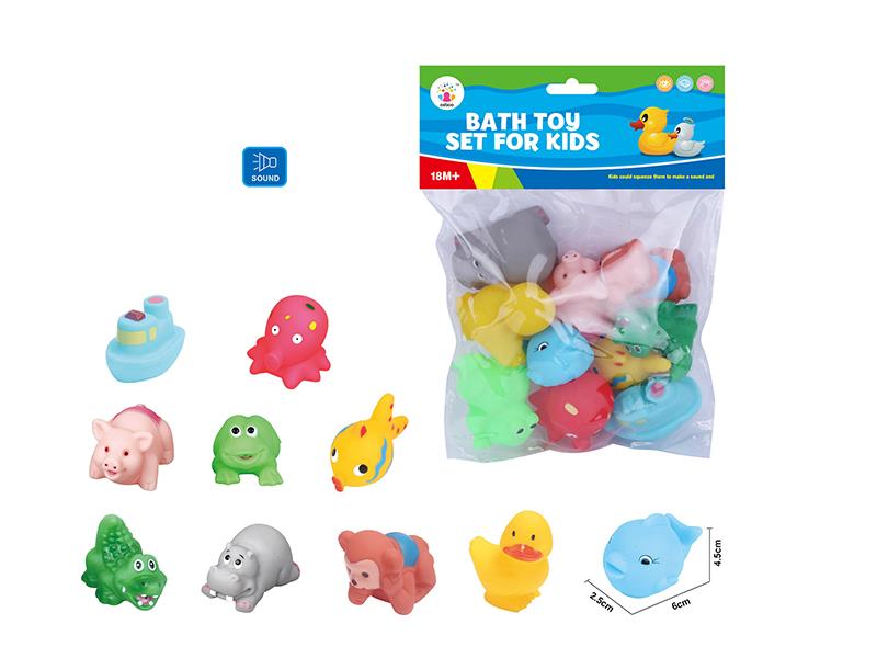 Cute Animals Kids Bath Toy Set