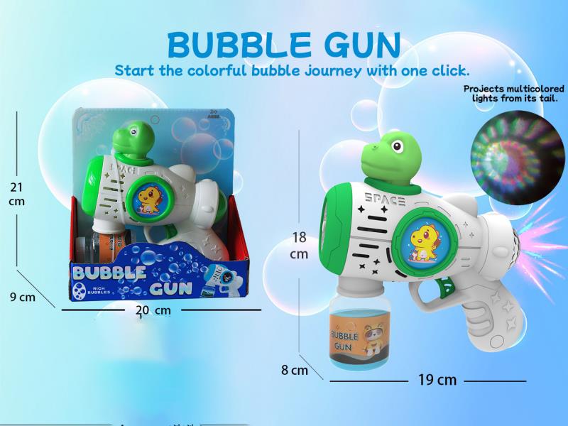 Dinosaur Multi-Hole Automatic Bubble Gun (With Light) Tail Projection Light