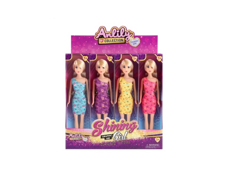 11.5-Inch Solid Body Doll (Fair Skin) Display Box 12 Pieces