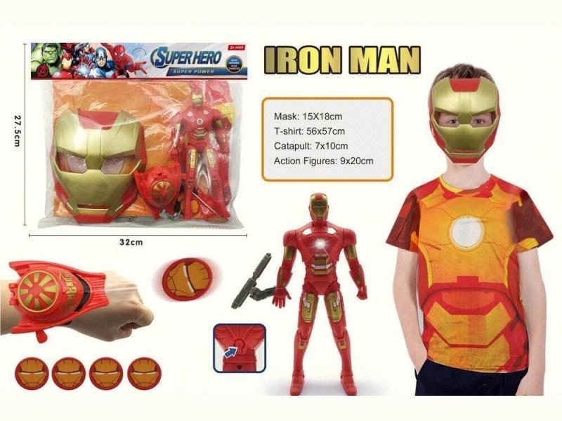 Iron Man Suit, Clothes,Launcher, Light Doll
