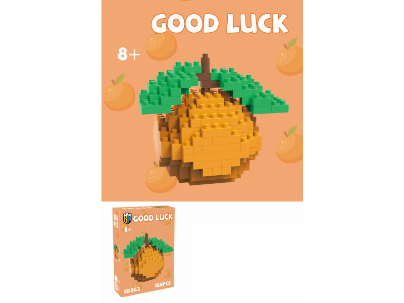 New Year Series - Good Luck (Orange) Building Blocks 188 PCS