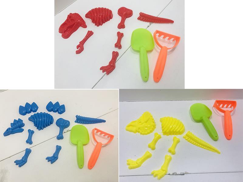 11pcs Dinosaur Sand Mold + Shovel