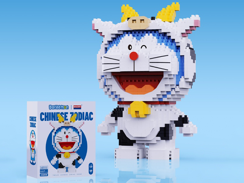 Doraemon Twelve Chinese Zodiac Sings Building Blocks - Cattle 1117pcs