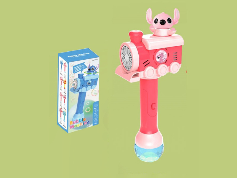 Pink Stitch Automatic Rotating Electric Bubble Stick