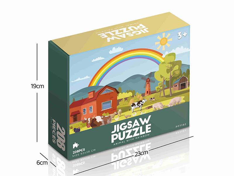 208pcs Jigsaw Puzzle - Animal With Rainbow