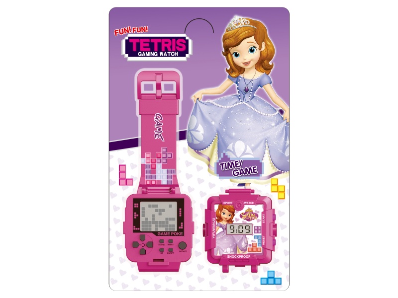 Princess Sophia Tetris Game Electronic Watch