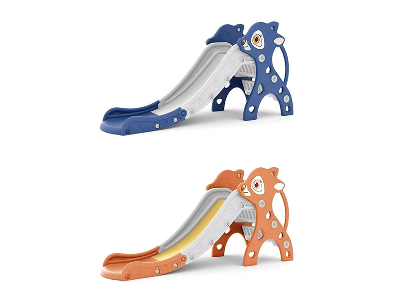 The Little Deer Slide Comes In Orange And Blue