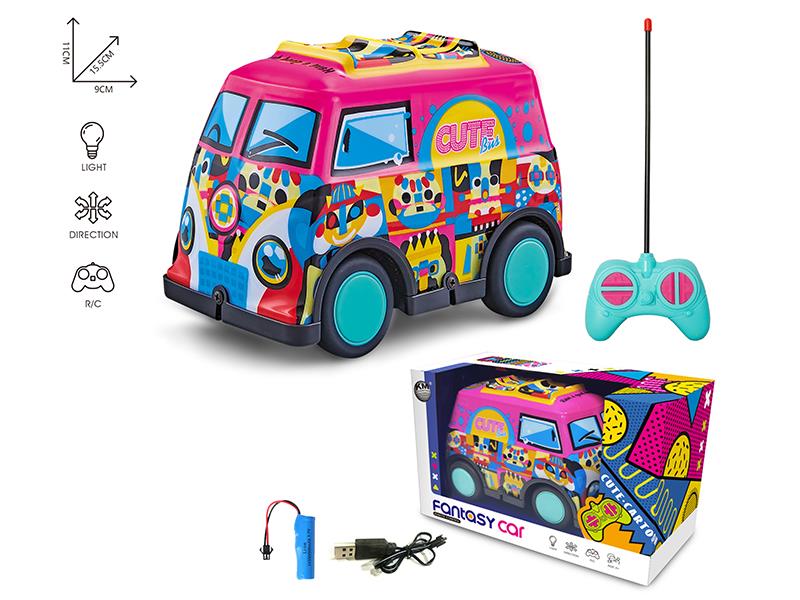 27M 4-Channel Remote Control Cartoon Car(Included Batteries)