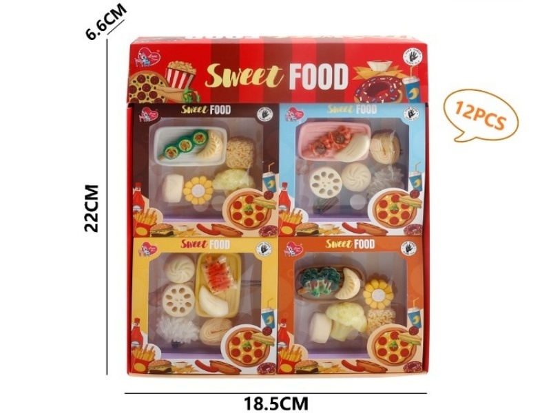 Food And Play Diy Stickers (Mixed Pack Of Four Types) 12 Pieces