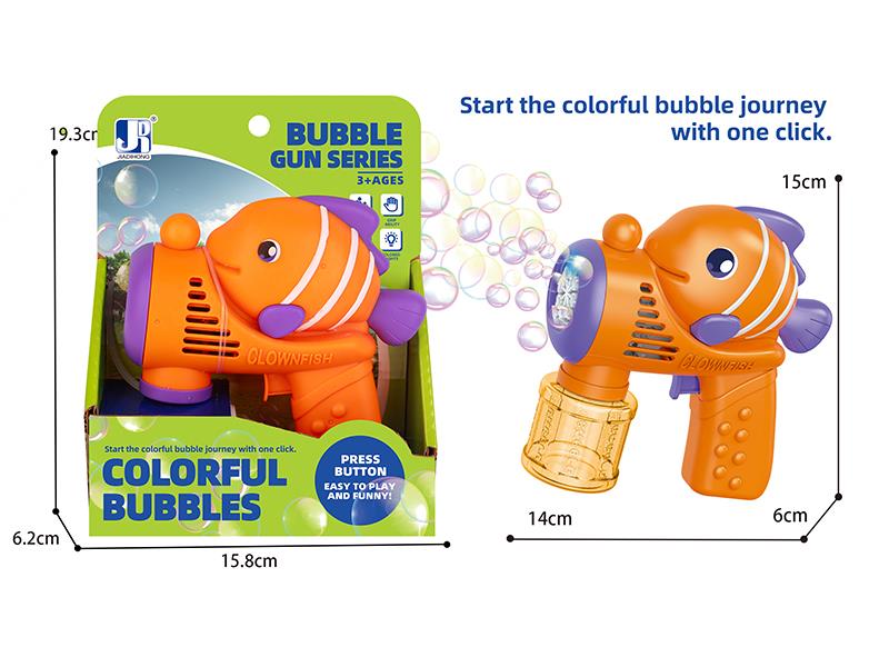 8 Holes Clownfish Bubble Gun With Lights