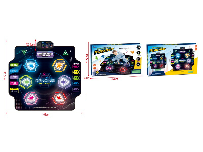 Children'S Bluetooth Light Music Dance Carpet (Dual Light Guidance Model)