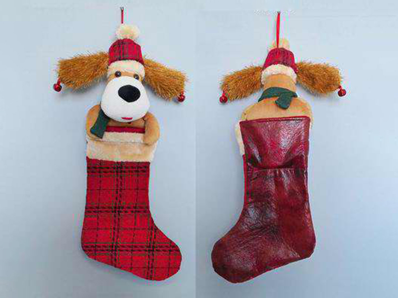 Ainamted Dog With Stocking