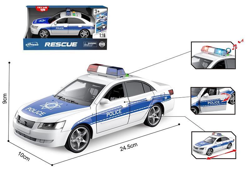 Friction Police Van (With light and music)