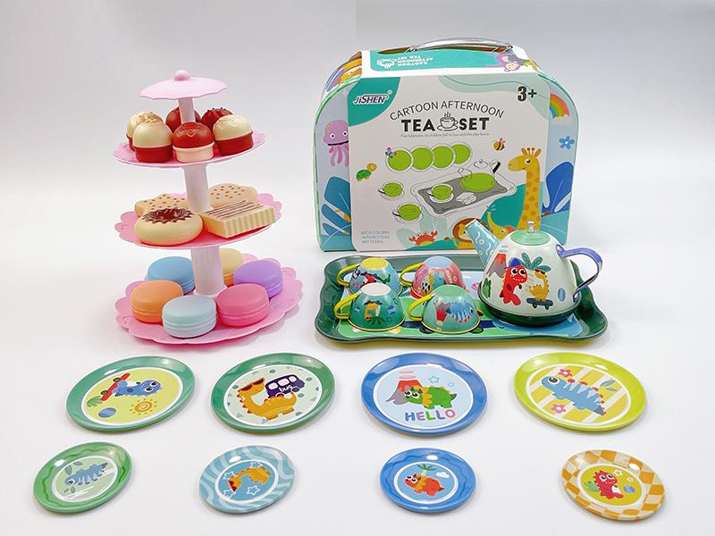 Dinosaur Tea Set Dessert Tower Toys