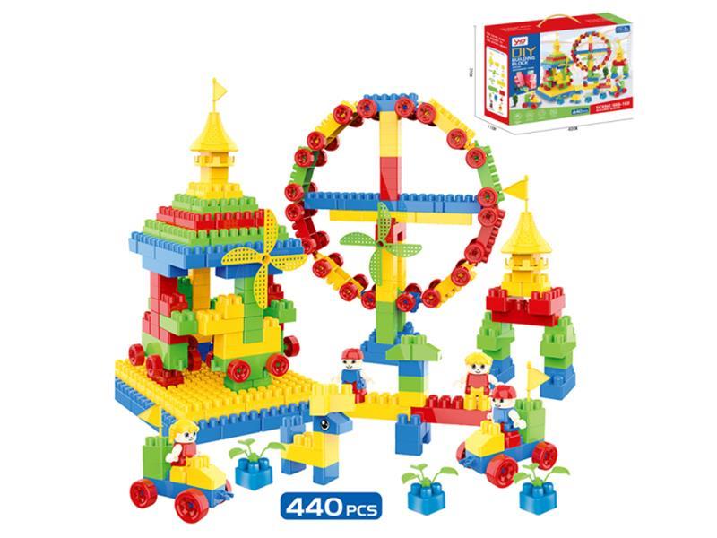 440Pcs Dark Large Particle Scene Building Blocks