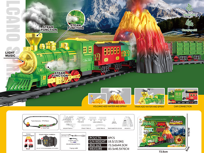 Classical Steam Electric Rail Train Toy