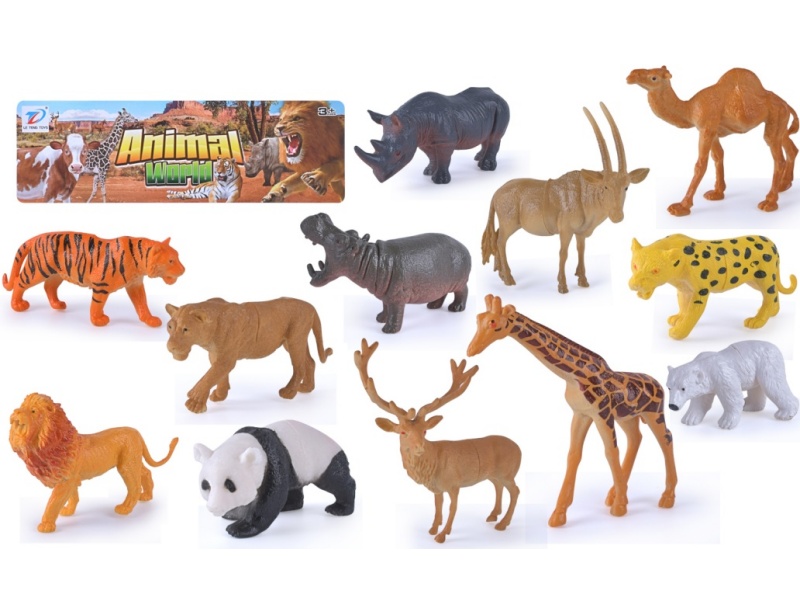 Solid Simulated Animal 12Pcs
