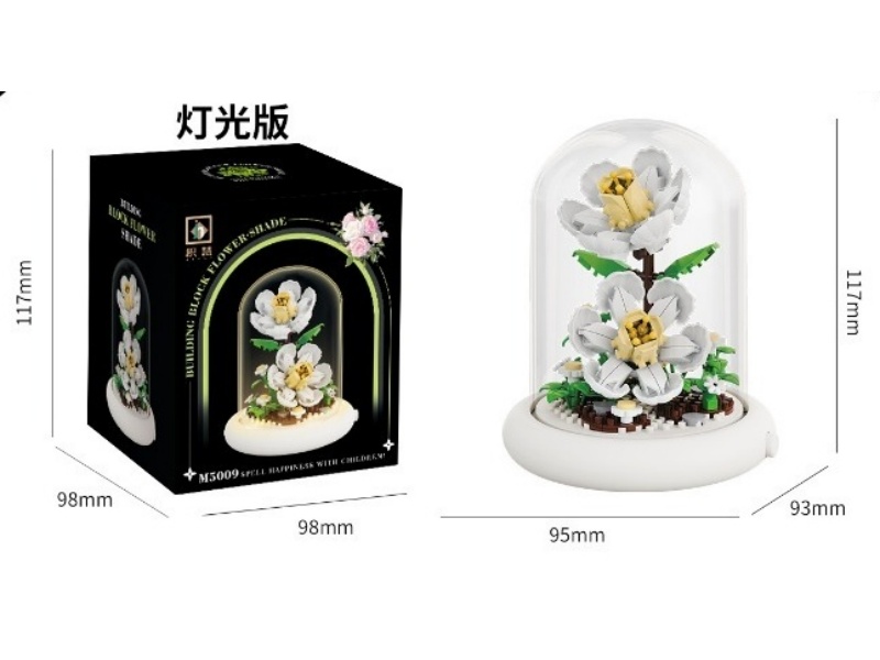 Building Blocks: Gardenia Flower + Outer Light Base 175 Pcs