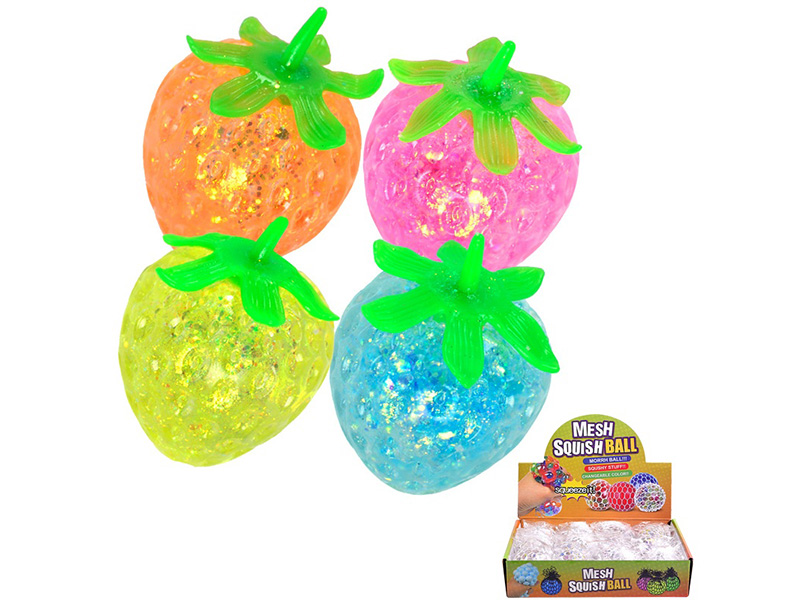 Maltose Transparent Strawberry Squeeze Toy