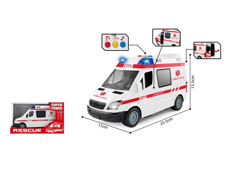 1:16 Inertial Ambulance (With Lighting And Sound Effects)