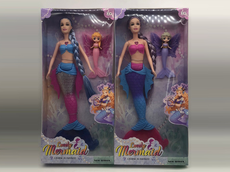 11.5-Inch Real-Body Light And Music Mermaid Princess Doll