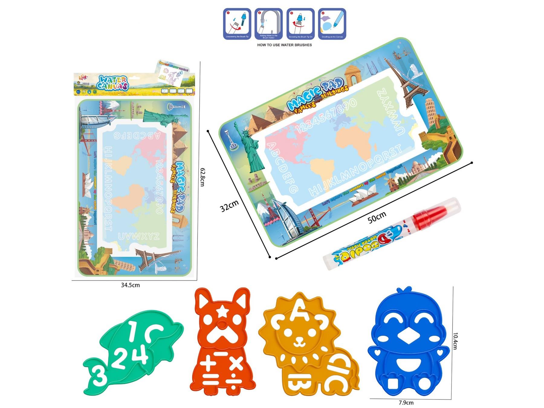 World Architecture Water Canvas