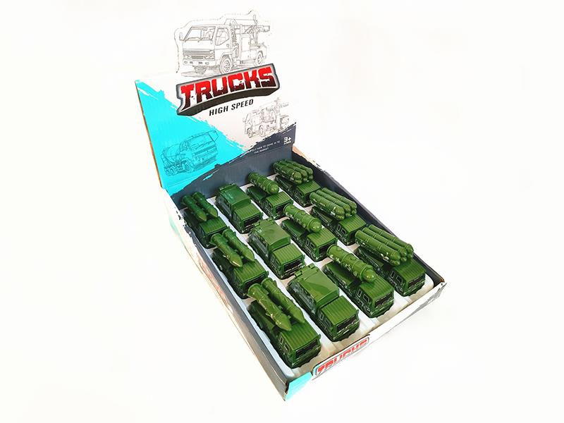 Pull Back Military Trucks 12pcs