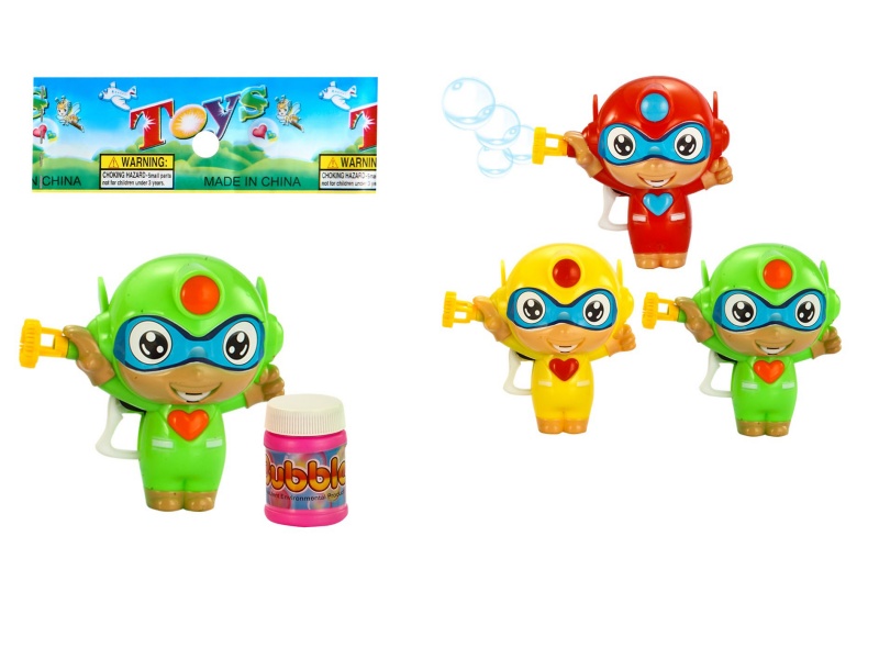 Mini- Solid Colour Bubble Gun  With Light