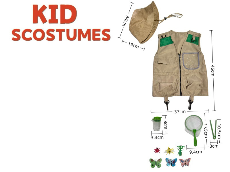 Diy Clothing Role-Playing Outdoor Adventure Suit + Hat + 9-Piece Set (Thickened)