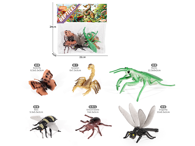 4" Insect Animals Set 6pcs