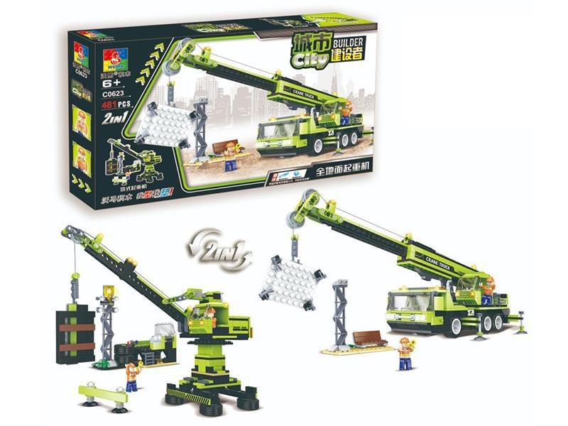 2 In 1 Crane Building Blocks  481 PCS