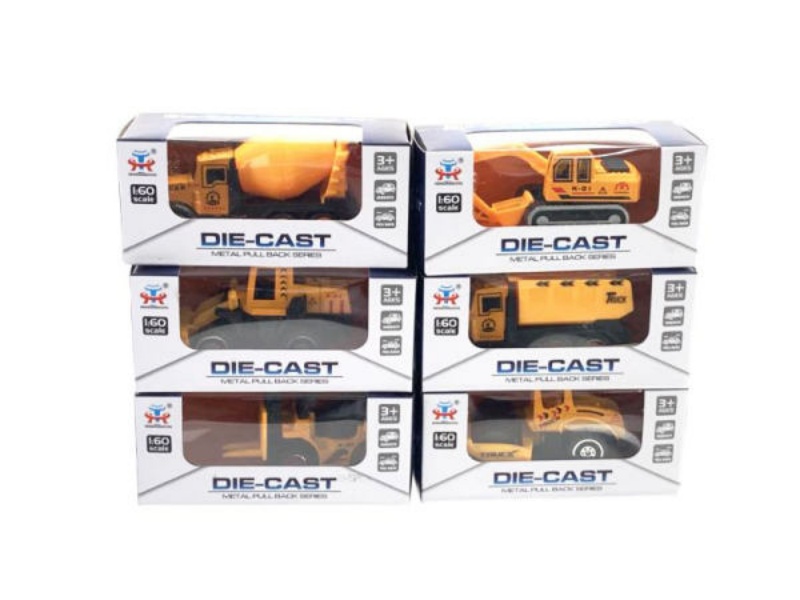 Sliding Alloy Engineering Car